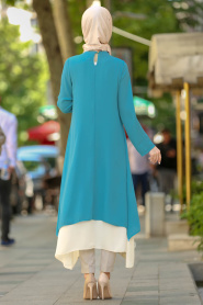 -New Kenza - Baby Blue Hijab Tunic 2172BM - Thumbnail