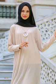 New Kenza - Beige Hijab Tunic 2018BEJ - Thumbnail