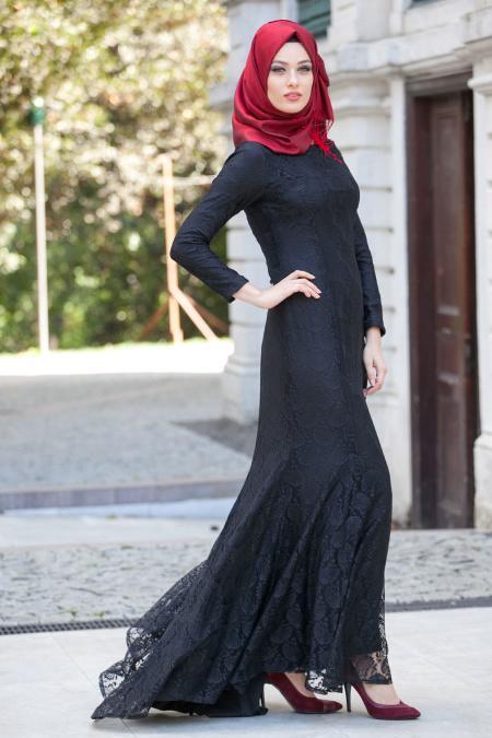 New Kenza - Black Hijab Dress 3018S - 2
