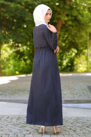 New Kenza - Black Hijab Dress 3081S - Thumbnail