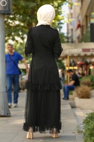 New Kenza - Black Hijab Dress 3168S - Thumbnail