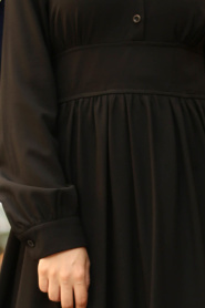 New Kenza - Black Hijab Dress 3174S - Thumbnail