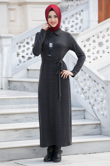 New Kenza - Black Hijab Dress 3956S