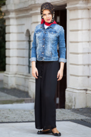 New Kenza - Black Hijab Trousers 6059S - Thumbnail