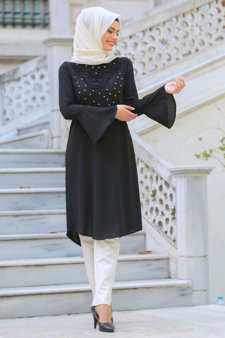 New Kenza - Black Hijab Tunic 2075S - 2
