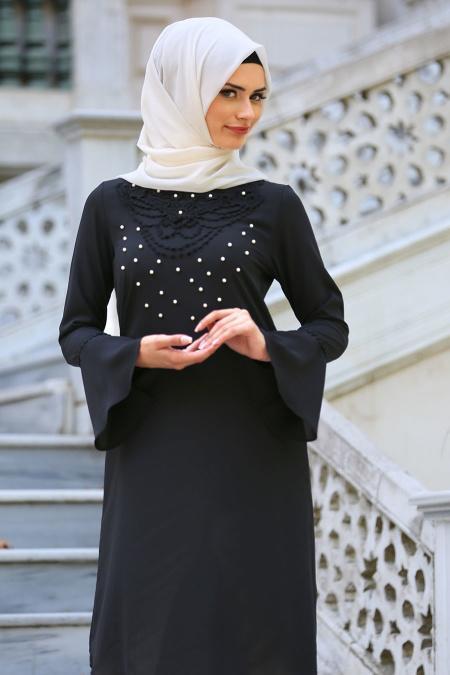 New Kenza - Black Hijab Tunic 2075S - 1