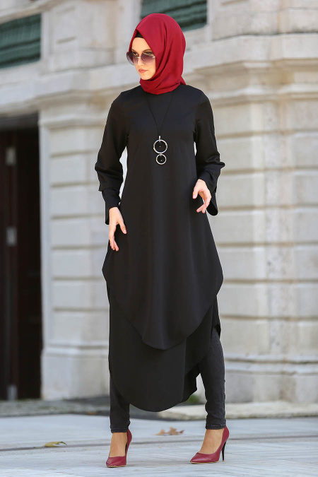 New Kenza - Black Hijab Tunic 2121S