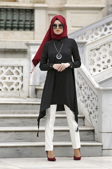 New Kenza - Black Hijab Tunic 2858S