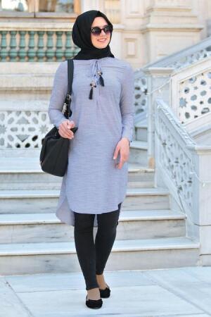 New Kenza - Black Hijab Tunic 2863S - 1