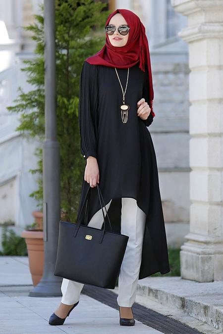 New Kenza - Black Hijab Tunic 2867S - 2