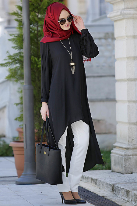 New Kenza - Black Hijab Tunic 2867S