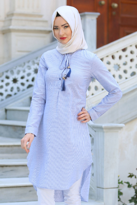 New Kenza - Blue Hijab Tunic 2863M
