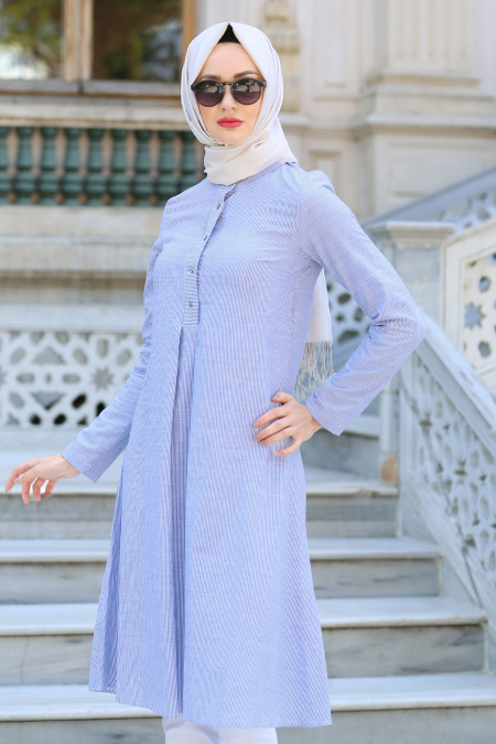 New Kenza - Blue Hijab Tunic 2923M