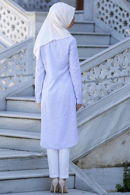 New Kenza - Buz Mavisi Tunik - 4