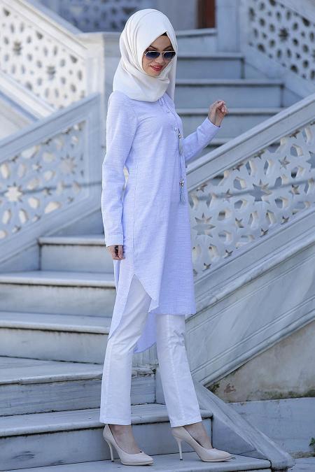 New Kenza - Buz Mavisi Tunik - 3