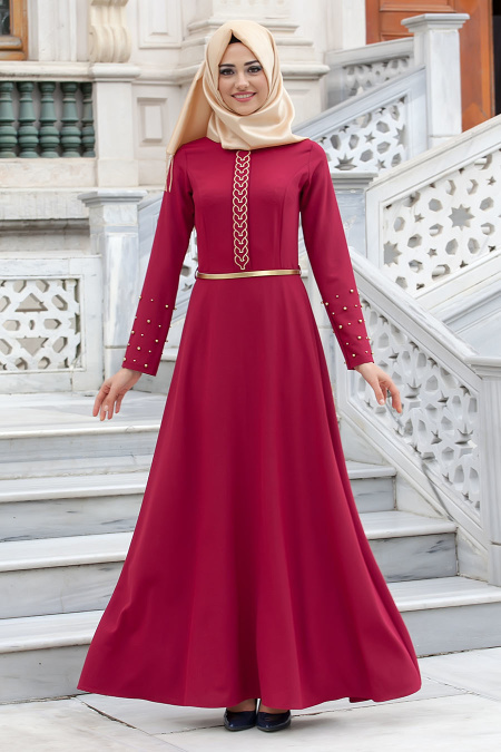 New Kenza - Claret Red Hijab Tunic 3014BR