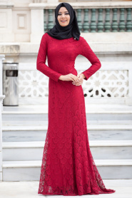 New Kenza - Claret Red Hijab Tunic 3018BR - Thumbnail