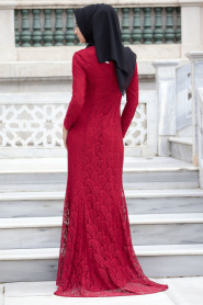 New Kenza - Claret Red Hijab Tunic 3018BR - Thumbnail