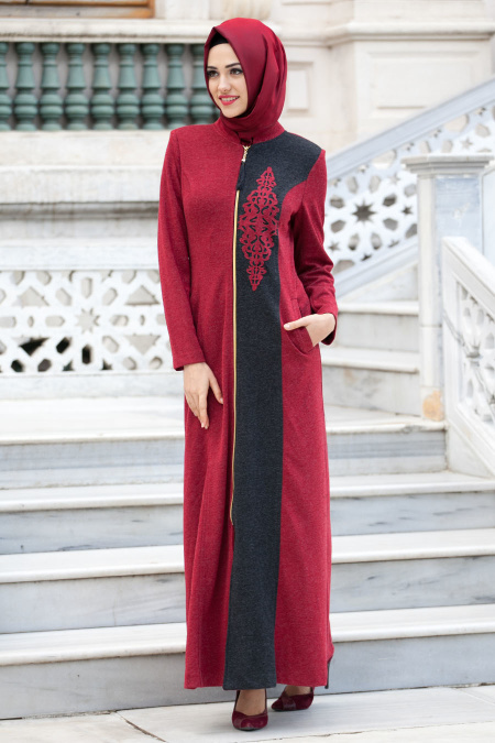 New Kenza - Claret Red Turkish Hijab 4960BR