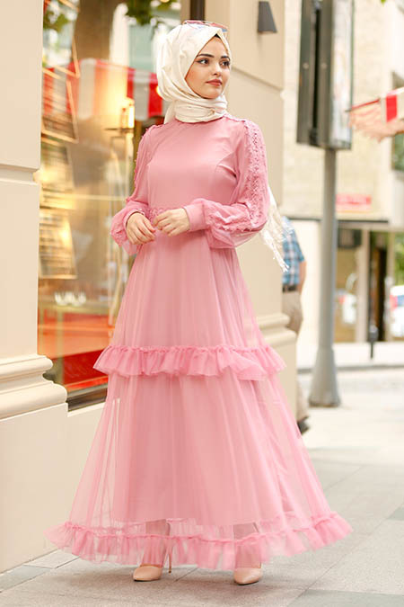 New Kenza - Dusty Rose Hijab Dress 3168GK