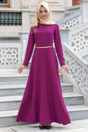 New Kenza - Fuchsia Hijab Dress 3020F - 1