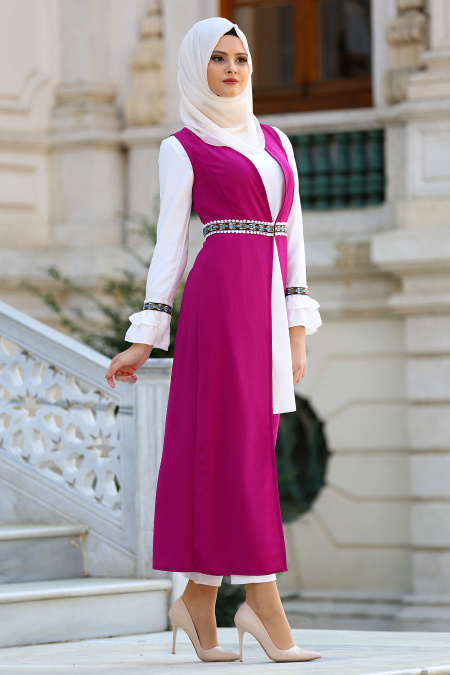 New Kenza - Fuchsia Hijab Suit 50471F