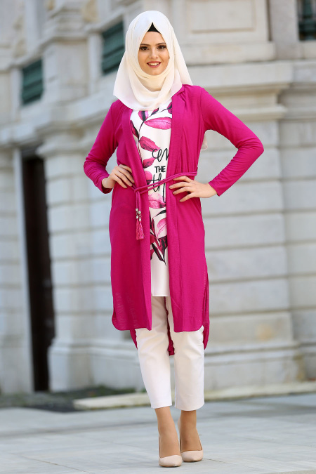New Kenza - Fuchsia Hijab Suit 50580F