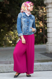 New Kenza - Fuchsia Hijab Trousers 6059F - Thumbnail