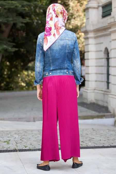 New Kenza - Fuchsia Hijab Trousers 6059F - 3