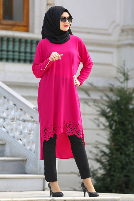 New Kenza - Fuchsia Hijab Tunic 20330F