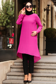 New Kenza - Fuchsia Hijab Tunic 20980F - Thumbnail
