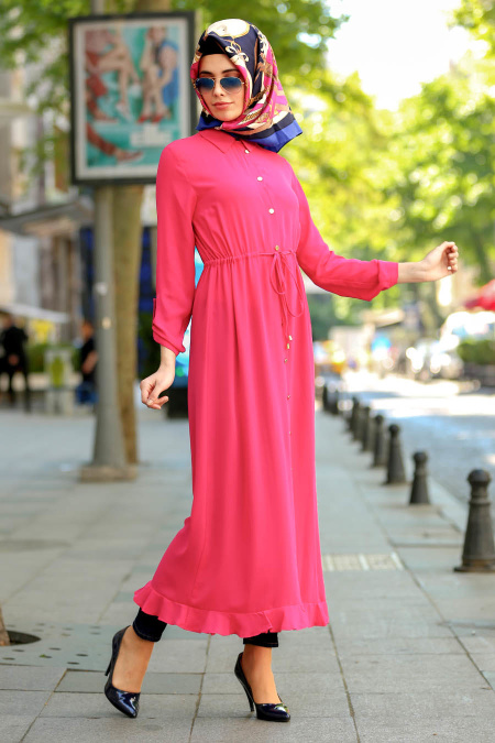 New Kenza - Fuchsia Hijab Tunic 21040F