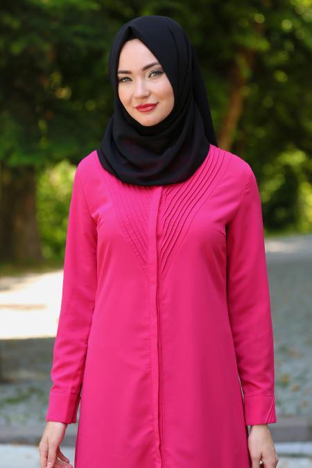 New Kenza - Fuchsia Hijab Tunic 2632F - 3