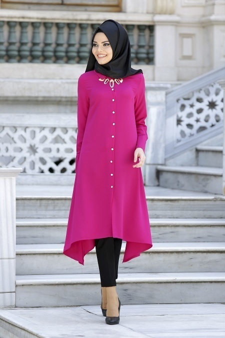 New Kenza - Fuchsia Hijab Tunic 2825F