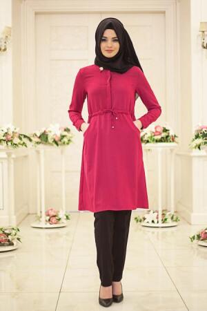 New Kenza - Fuchsia Hijab Tunic 2857F - 1
