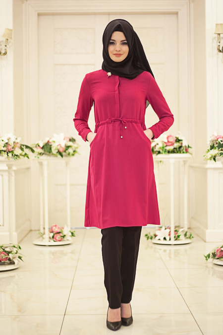New Kenza - Fuchsia Hijab Tunic 2857F