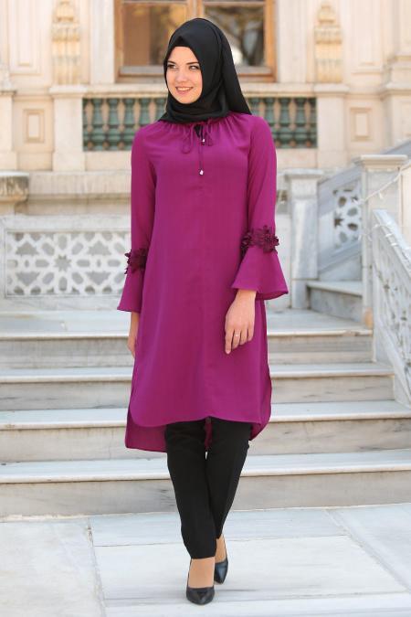 New Kenza - Fuchsia Hijab Tunic 2986F - 1