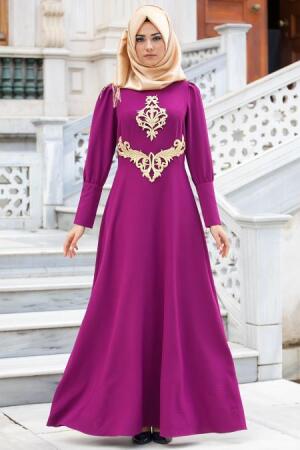 New Kenza - Fuşya Abiye Elbise - 1