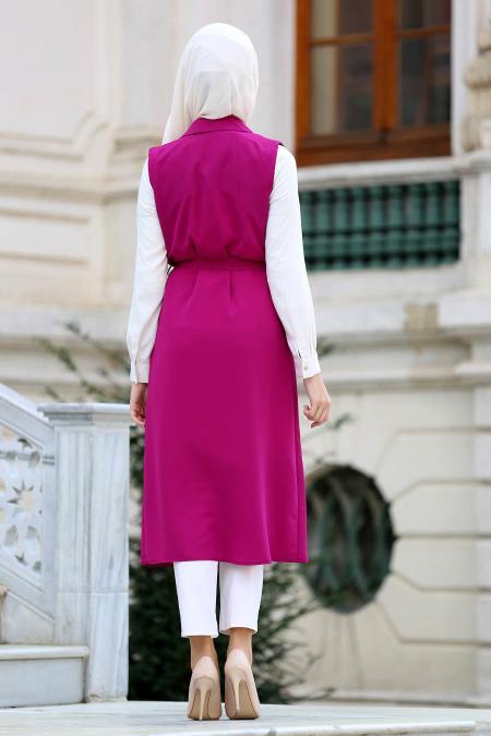 New Kenza - Gilet Hijab Fuchsia 4983F - 2