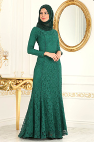 New Kenza - Green Evening Dress 3018Y - Thumbnail