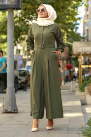 New Kenza - Green Hijab Jumpsuits 3153Y - Thumbnail