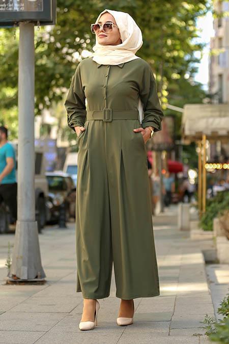 New Kenza - Green Hijab Jumpsuits 3153Y - 2