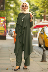 New Kenza - Green Hijab Suit 51131Y - Thumbnail