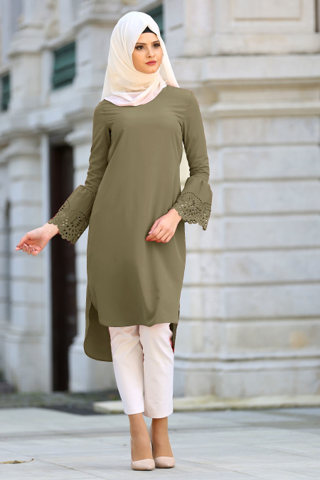 New Kenza - Khaki Hijab Tunic 20640HK