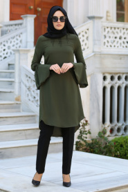 New Kenza - Khaki Hijab Tunic 2069HK - Thumbnail