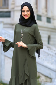 New Kenza - Khaki Hijab Tunic 2071HK - Thumbnail