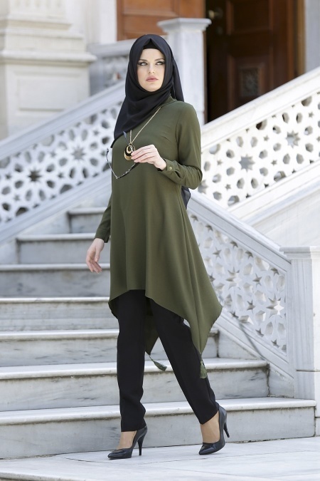 New Kenza - Khaki Hijab Tunic 2858HK