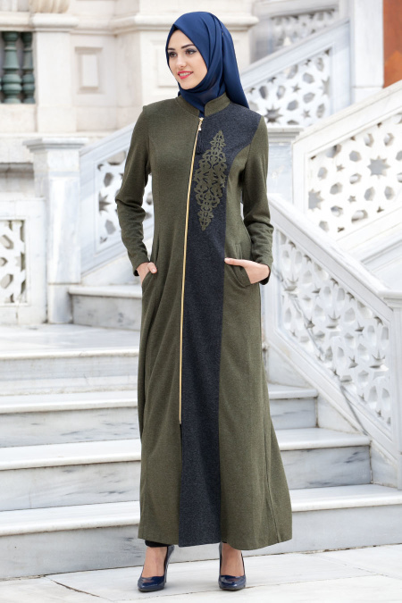 New Kenza - Khaki Turkish Hijab 4960HK