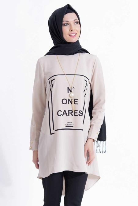 New Kenza - Kolyeli Taş Tunik - 2