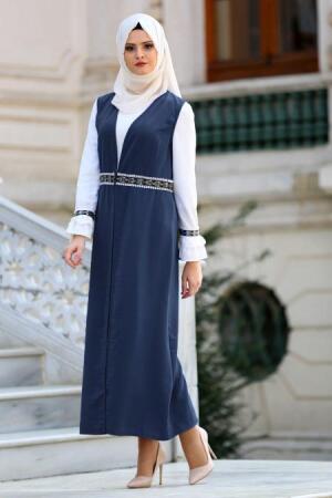 New Kenza - Lacivert Tunik / Yelek Tesettür Takım 50471L - 1